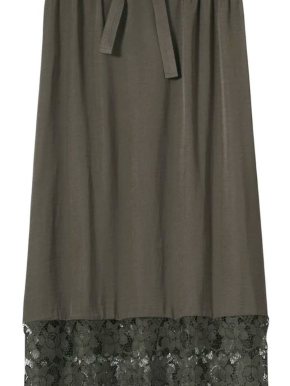 Joe Fresh Olive Lace-Hem Midi Skirt